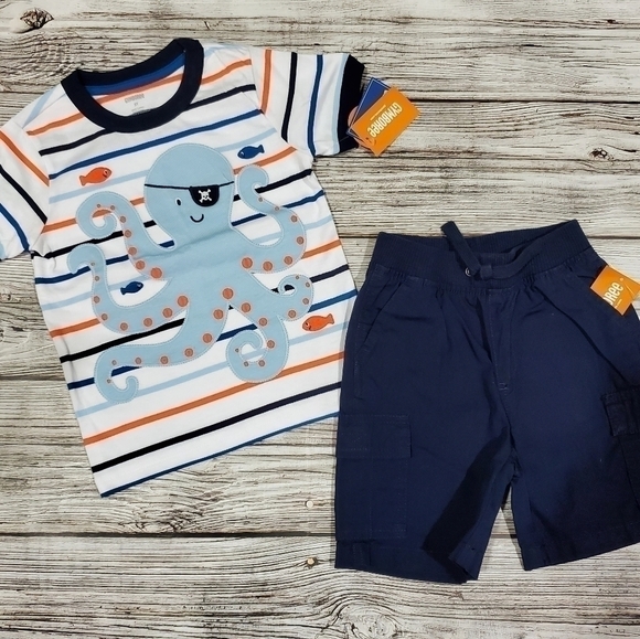 Gymboree Pirate Outfit Pirate Ship Pirate Octopus NWT - Picture 3 of 6